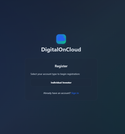 DigitalOnCloud - φόρμα εγγραφής